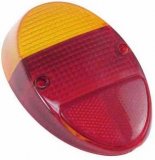 EUROPEAN RED & AMBER TAIL LIGHT LENS - BEETLE 62-67 - SOLD EACH
