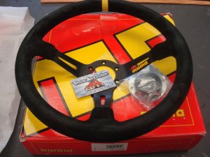 MOMO Steering Wheel, 350mm, Black Suede MOD 8
