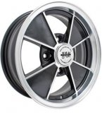 EMPI 00-9734-0 BRM Wheel, Gloss Black with Polished Lip, 15 x 4.5", 4 x 130mm, EACH