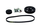 SCAT Black Serpentine Alt./Crank Pulley & Belt Drive System