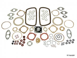 ( 111198007AF ) GENUINE ELRING BRAND - MADE IN GERMANY - ENGINE GASKET SET - 1300CC-1600CC AIRCOOLED ENGINES (FLYWHEEL SEAL SOLD SEP.)