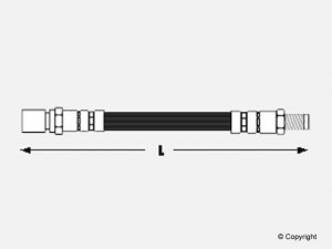 Brake Hose, Front, 380mm, MEYLE