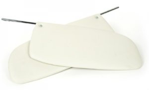 Off White Padded Sun Visors 1958-1964 Beetle sedan