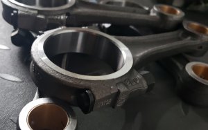 (311105401B) EXCELLENT REPRODUCTION - NEW FORGED STOCK REPLACEMENT CONNECTING ROD SET (TORQUE ROD BOLTS TO 30FT IBS) - ALL 13-1600CC BEETLE 66-79 - SOLD IN SETS OF 4