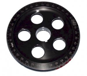 SANTANA BILLET STYLE PULLEY BLACK - ETCHED