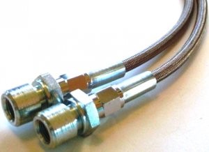 Stainless Steel Front Brake Line set Fits 1965 & Earlier