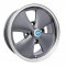 4 Spoke EMPI Wheel, Anthracite w/ Polished Lip , 5.5" Wide, Fits 4 on 130mm VW, Dunebuggy & VW