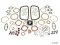 ( 111198007AF ) GENUINE ELRING BRAND - MADE IN GERMANY - ENGINE GASKET SET - 1300CC-1600CC AIRCOOLED ENGINES (FLYWHEEL SEAL SOLD SEP.)